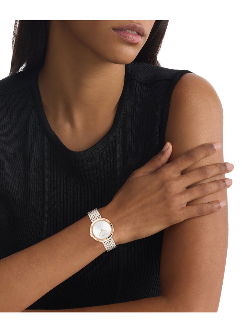 CALVIN KLEIN CALVIN KLEIN ROUND ANALOG WOMEN'S WHITE CASE WATCH - 25100070  - Image 3