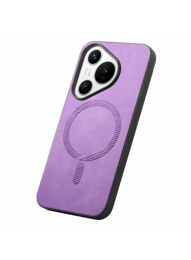 S-TOP Case For Huawei Pura 70 Pro Solid Color Retro Magsafe PU Back Cover Phone Case - Image 2