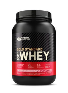 Gold Standard 100% Whey Protein Powder, for Muscle Support & Recovery, Primary Source Whey Protein Isolate - Delicious Strawberry, 907 Grams (2 lbs), 29 Servings