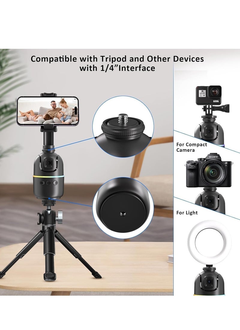 ELTRAZONE - 360° Rotation Smart Phone Holder with Auto Face Tracking – Gesture Control, No App Needed for Vlogging, Streaming, TikTok, and Video Shooting, Universal Compatibility - Image 1