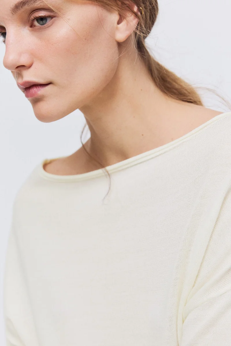 H&M Fine-knit one-shoulder top
