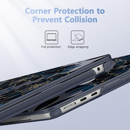 May Chen for M5 MacBook Air 13.6 Inch Case 2026 2025 2024-2022 Release M5 A3449 M4 A3240 M3 A3113 M2 A2681, Plastic Hard Shell Case for MacBook Air 13.6" with Retina Display, Luxury Dahlia - Image 3