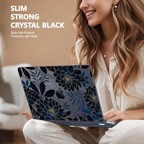 May Chen for M5 MacBook Air 13.6 Inch Case 2026 2025 2024-2022 Release M5 A3449 M4 A3240 M3 A3113 M2 A2681, Plastic Hard Shell Case for MacBook Air 13.6" with Retina Display, Luxury Dahlia - Image 4