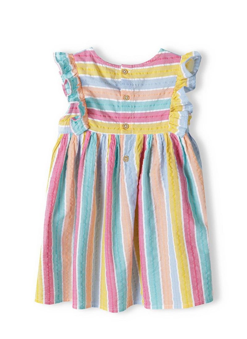 مينوتي فستان صيفي مخطط متعدد الألوان للبنات - Image 3
