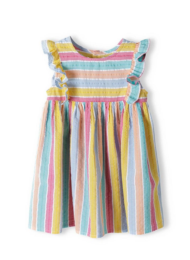 مينوتي فستان صيفي مخطط متعدد الألوان للبنات - Image 2