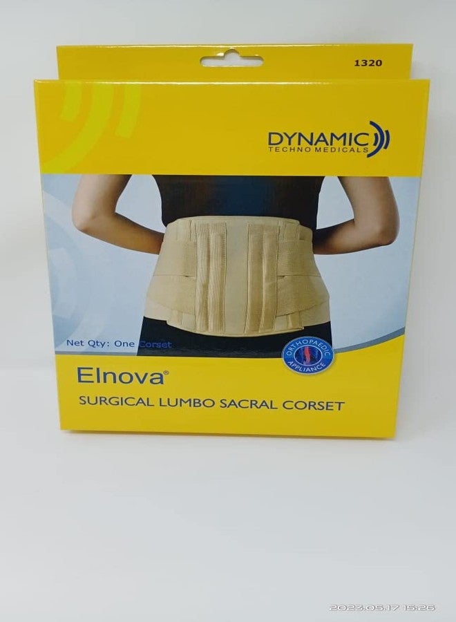DYNA Elnova Lumbo Sacral Corset (Back Pain Belt) (XXLarge - For Hip Circumference of 110-120 cm, Beige) - Image 3