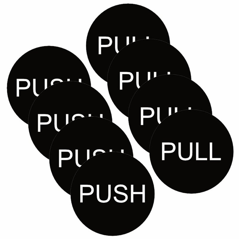 Haobase 4 Pair Push Pull Door Sign Self Adhesive Vinyl Sticker 7 cm x 7 cm - Image 2