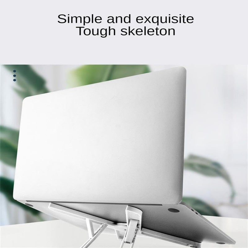 Laptop Stand Portable Foldable Laptop Stand, X-Shaped Free Adjustable Laptop Cooling Bracket for Desk Notebook Holder(Black) - Image 4