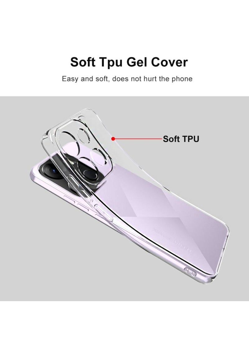 Techie Tecno Spark Go 2023 TPU Soft Corner Ultra Slim Clear Case Shockproof Anti Fingerprint Transparent Protective Back Cover  - Image 3