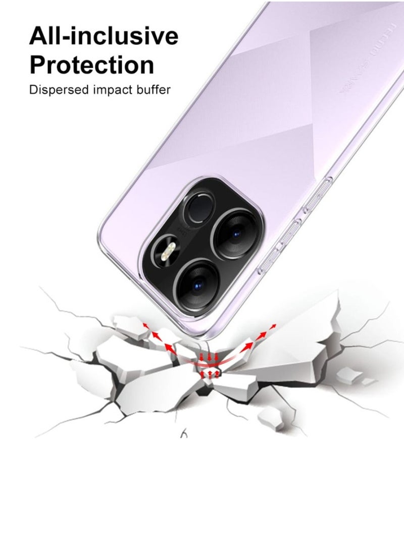 Techie Tecno Spark Go 2023 TPU Soft Corner Ultra Slim Clear Case Shockproof Anti Fingerprint Transparent Protective Back Cover  - Image 4