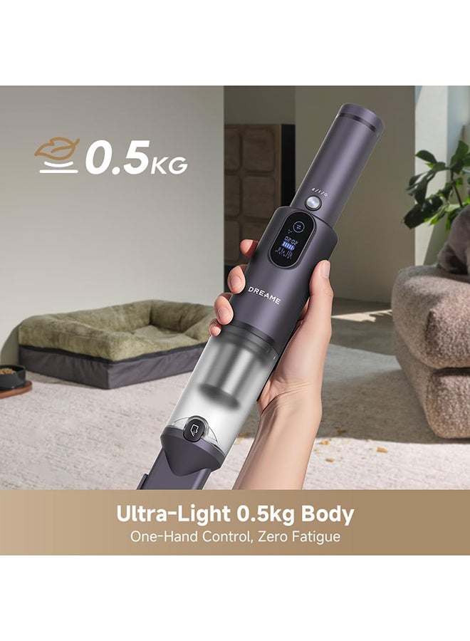 Dreame E10 Cordless Handheld Vacuum Cleaner, 14,000Pa Powerful Suction, 0.5kg Ultra-Light Mini Car Vacuum, Type-C Fast Charging, 30-Min Runtime, Portable Wireless Cleaner for Car, Home & Office - 60 W E10 Black - Image 3