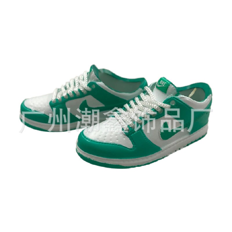 dunk series nude shoes a pair of wholesale 3D hollow bjd shoes sneakers model aj keychain dunk Tiffany Green (pair of nude shoes)