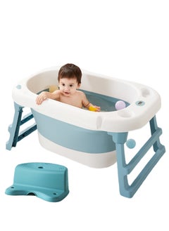 Baby Bath Tub with Seat & Thermometer, Portable Travel Collapsible Baby Bathtub with Drain Hole, Durable Foldable with Non-Slip Leg Support Infant Bathtub Newborn to Toddler - pzsku/ZB007551B697E703C3417Z/45/_/1718097125/16266258-a9d2-4aeb-af8a-e923ab133106