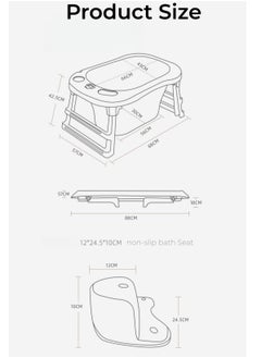 Baby Bath Tub with Seat & Thermometer, Portable Travel Collapsible Baby Bathtub with Drain Hole, Durable Foldable with Non-Slip Leg Support Infant Bathtub Newborn to Toddler - pzsku/ZB007551B697E703C3417Z/45/_/1718097185/4730853a-52f7-4d9a-a82d-c90732aa50d8