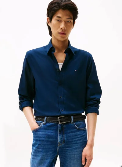 تومي هيلفيغر قميص أكسفورد بقصّة عادية