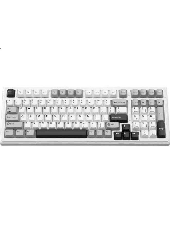 Ikbc Wireless Mechanical Keyboard, Wired And Bluetooth Tri-Mode, Rgb Customizable, High Aesthetic Value, For Gaming, E-Sports, Office, Computer, K99 Three-Section Silent Switch - Image 2
