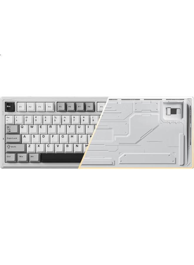 Ikbc Wireless Mechanical Keyboard, Wired And Bluetooth Tri-Mode, Rgb Customizable, High Aesthetic Value, For Gaming, E-Sports, Office, Computer, K99 Three-Section Silent Switch - Image 3