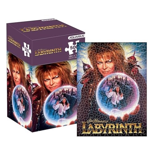 Aquarius Labyrinth One Sheet 500pc Puzzle 500 Piece Jigsaw Puzzle Glare Free Precision Fit Officially Licensed Labyrinth Merchandise Collectibles 14x19 Inches - Image 1
