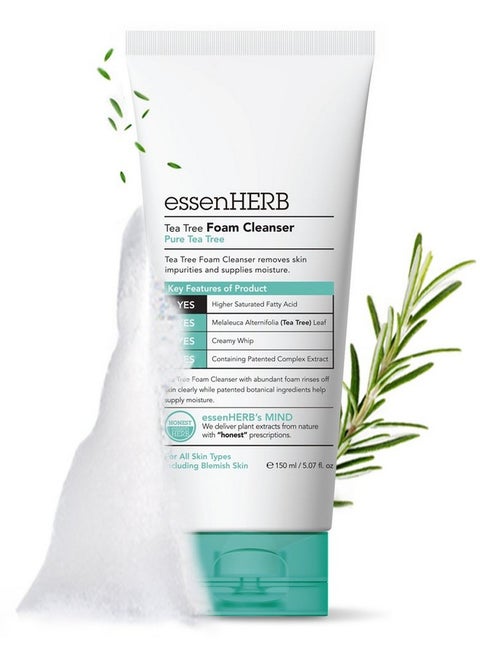 Tea Tree Foam Cleanser Creates A Creamy Foam That Soothes And Moisturizes For All Skin Types Including Blemishes. (150Ml)