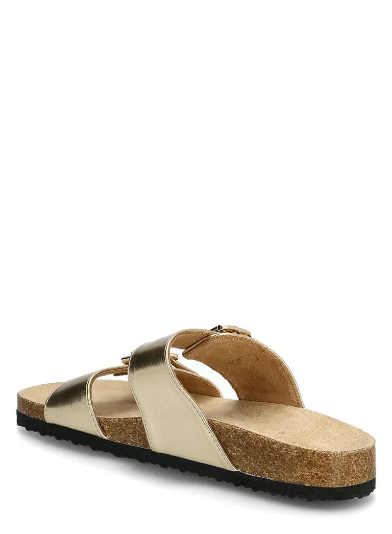Only  Dual Buckle Straps Slip On Sandals for Women | Best Price UAE