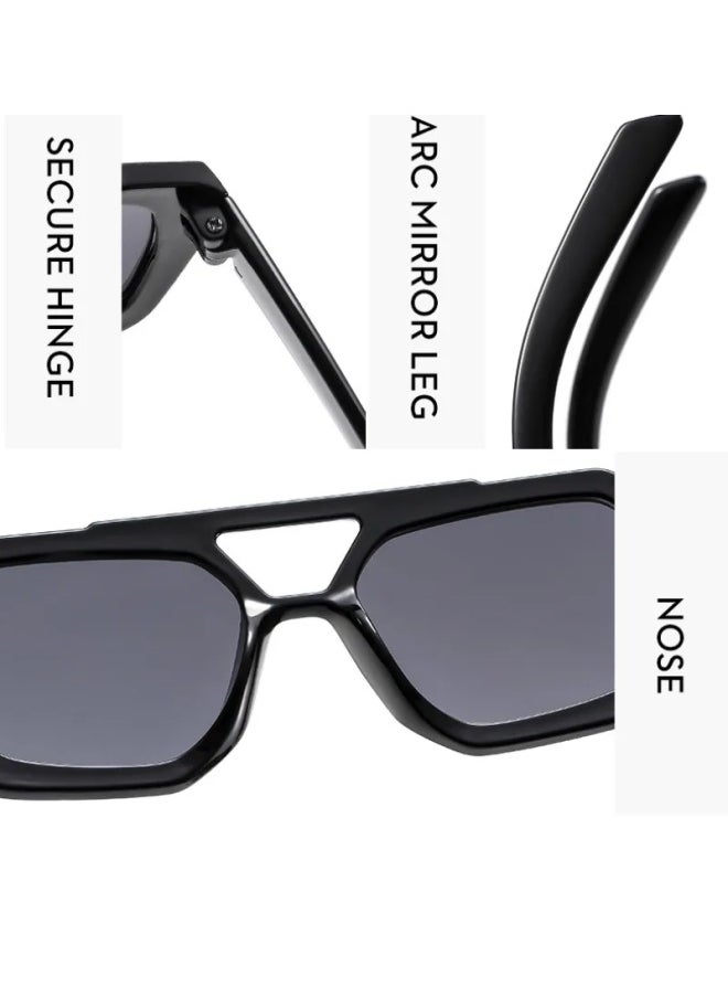 Generic - New Punk Vintage Sunglasses Women Party Oversized Sun Glasses Women Personality Simple Eyewear Retro Female Gafas De Sol-Lenses Color:C14-Frame Color:1PC - Image 1