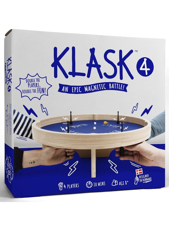 Klask 4: The 4 Player Magnetic Party Game Of Skill For Kids And Adults All Ages That’S Half Foosball, Air Hockey - Image 5