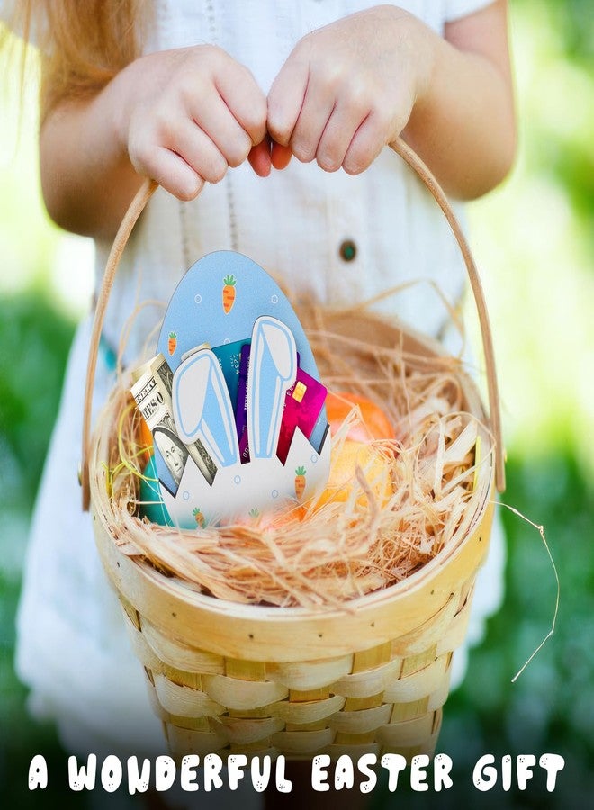 KATINAT Easter Money Holder for Cash, Wooden Bunny Eggs Easter Gift Card Holder, Easter Basket Stuffers for Teens, Toddles, Kids, Boys, Baby, Grandchildren, Basket Decorations (Blue) - Image 3