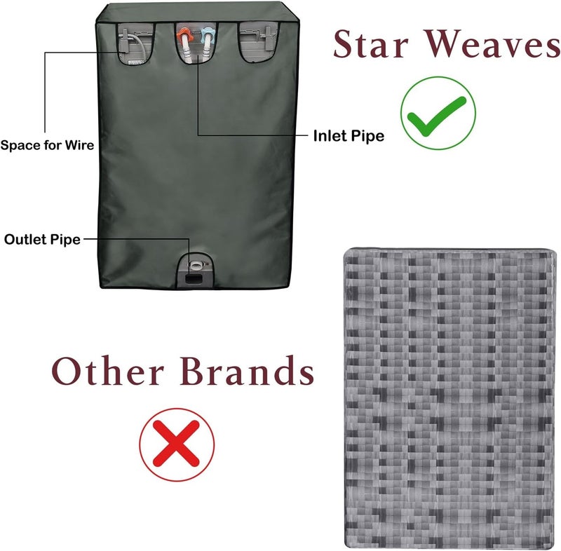Star Weaves غطاء مقاوم للماء لغسالة الأقمشة من نوع "توب لواد" (Top Load) من ، متوافق مع غسالة Haier HWM105-826S6 سعة 10.5 كجم - مصنوع من البوليستر - Image 5