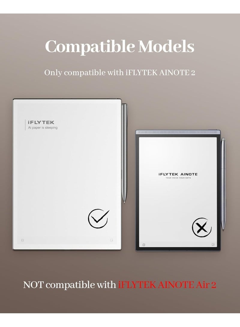 iFLYTEK AINOTE 2 کے لیے کی بورڈ کیس، AI وائس ان پٹ شارٹ کٹ کے ساتھ US QWERTY لے آؤٹ، پوگو پن کنکشن، حفاظتی فولیو ڈیزائن - Image 2