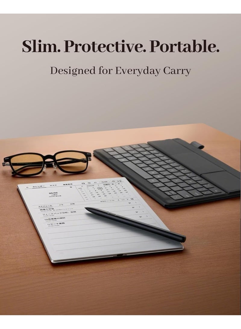iFLYTEK AINOTE 2 کے لیے کی بورڈ کیس، AI وائس ان پٹ شارٹ کٹ کے ساتھ US QWERTY لے آؤٹ، پوگو پن کنکشن، حفاظتی فولیو ڈیزائن - Image 3