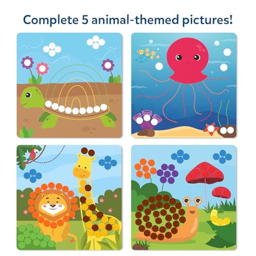 Skillmatics Dot It with Magnets - Animals, Repeatable Art for Kids, Mess-Free, Craft Kits, DIY Creative Activity, Gifts for Boys & Girls Ages 4, 5, 6, 7, Multicolour - Image 4