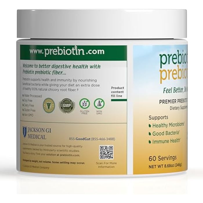 Prebiotin Prebiotic Fiber Supplement Powder � 8.68 oz � Supports Digestive Health � High Fiber, Boosts Probiotics, Reduces Hunger � All-Natural, Gluten-Free - Image 3