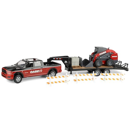 ERTL Big Farm 116 Case IH Ram Pickup Truck with Case SV340 Skid Loader Set 47638 - Image 1