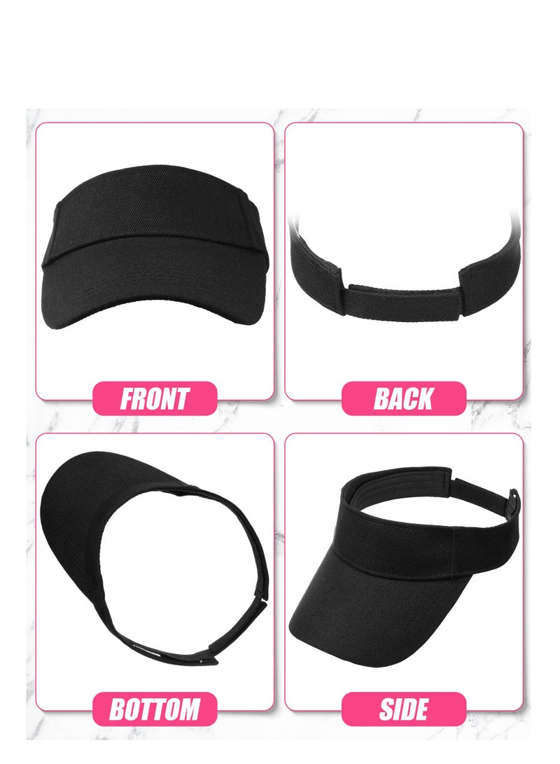 SYOSI 5 Pcs Sports Sun Visor Hats Visor Women Men Golf Visors Hat for Men Adjustable Visor Cap Athletic Visor Hat for Men Women - Image 2