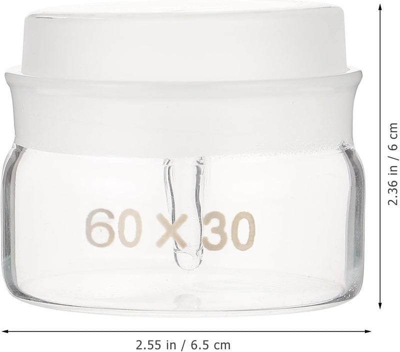 MAGICLULU Glass Weighing Bottles Low and High Form 60x30mm 2pcs Set Laboratory Sampling Jars Borosilicate Glass with Lids for Experimental and Scientific Use - Image 2