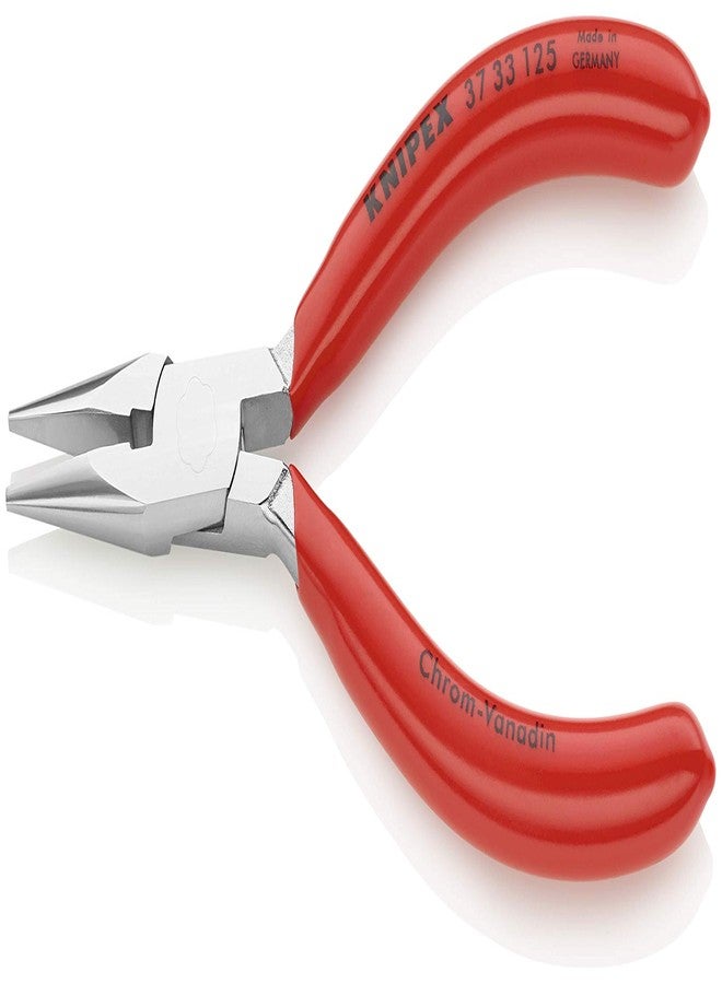 Knipex Flat Nose Pliers for precision mechanics chrome-plated, plastic coated 125 mm 37 33 125 - Image 2