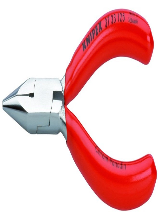 Knipex Flat Nose Pliers for precision mechanics chrome-plated, plastic coated 125 mm 37 33 125 - Image 1