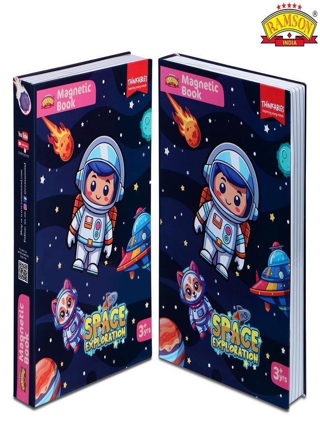 Ramson India Astronaut Magnetic Book, Space Theme Educational Toy with Markers and Magnetic Pieces - Image 4