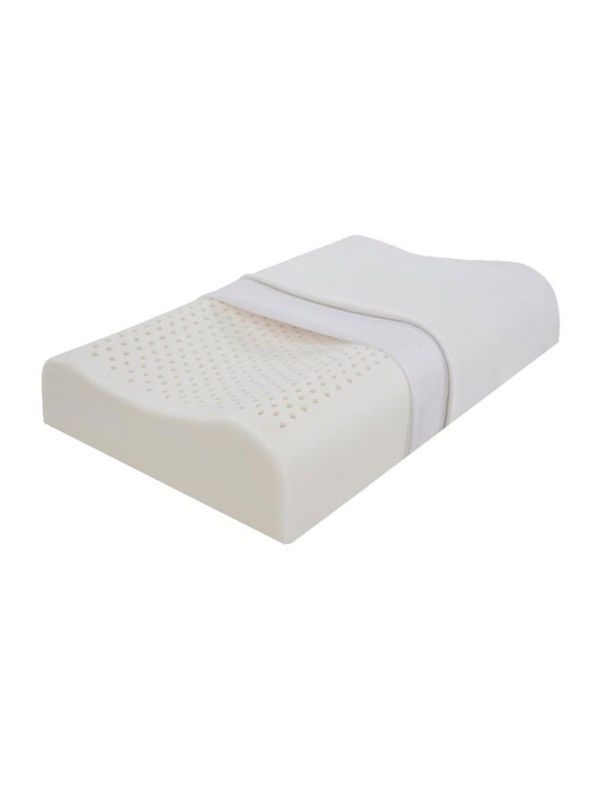 TIERSINI Natural Latex Neck Support Pillow-Medium Firmness，No Shoulder Pressure,Suit for Side & Back Sleeping,Cervical Traction Design, Ergonomic Relief for Neck & Shoulder Pain(23.6" Lx15.7 Wx(3.9/4.7") H) - Image 1