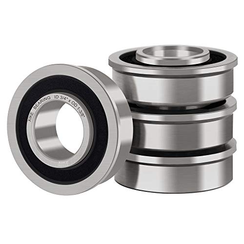 XiKe 4 Pcs Flanged Ball Bearings ID 3/4" x OD 1-3/8", Applicable Lawn Mower, Wheelbarrows, Carts & Hand Trucks Wheel, Replacement for 9040H, 532009040, 532124959, 91334, 491334MA, 5920H, 9040HR,9040N. - Image 3