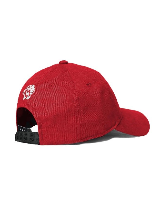 LEOTUDE Sports Embroidered Adjustable Cotton Baseball Caps for Men (Color Red) - Image 4