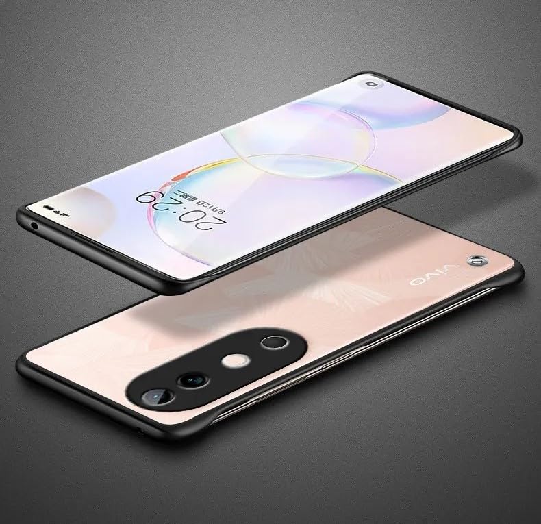 REALCASE for Vivo V40 / V40 Pro / T3 Ultra 5G Back Cover Case | Stylish Frameless Matte Hard Skin | Soft TPU Shock Proof Bumper Back Cover for Vivo V40 / V40 Pro / T3 Ultra 5G (Black) - Image 5