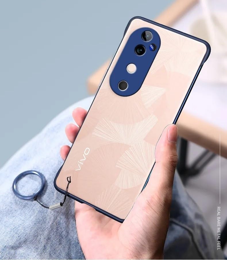 REALCASE for Vivo V40 / V40 Pro / T3 Ultra 5G Back Cover Case | Stylish Frameless Matte Hard Skin | Soft TPU Shock Proof Bumper Back Cover for Vivo V40 / V40 Pro / T3 Ultra 5G (Black) - Image 3
