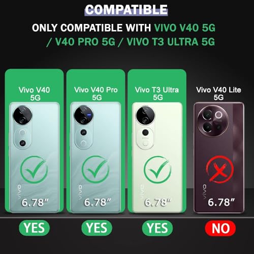REALCASE for Vivo V40 / V40 Pro / T3 Ultra 5G Back Cover Case | Stylish Frameless Matte Hard Skin | Soft TPU Shock Proof Bumper Back Cover for Vivo V40 / V40 Pro / T3 Ultra 5G (Black) - Image 2