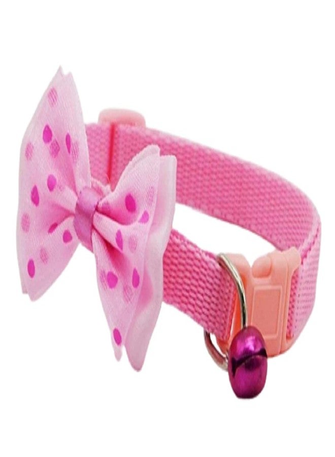 KittuPet 2.Pcs Dog Cat Pet Bowknot Cute Bow Tie Bell Adjustable Puppy Kitten Necktie Collar (Buy 1 Get 1 Free) Pink, 33 cm - Image 1