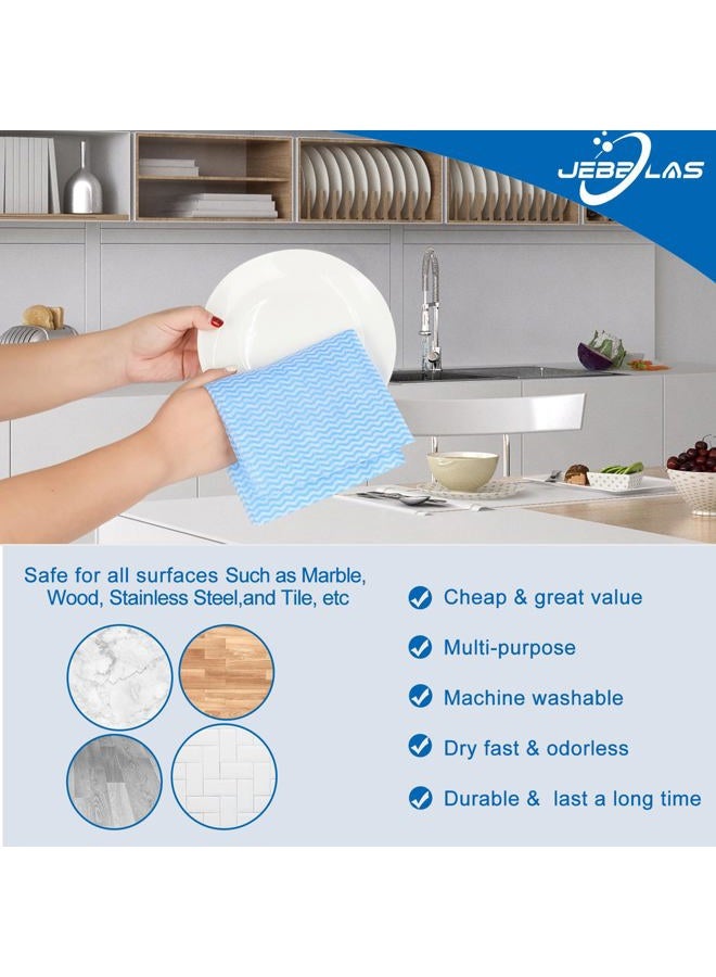 Jebblas Reusable Paper Towels - Multipurpose Cloths, Absorbent Kitchen Towels - Disposable Rags, Cleaning Wipes (Multicolour, 60 Pcs) - Image 3
