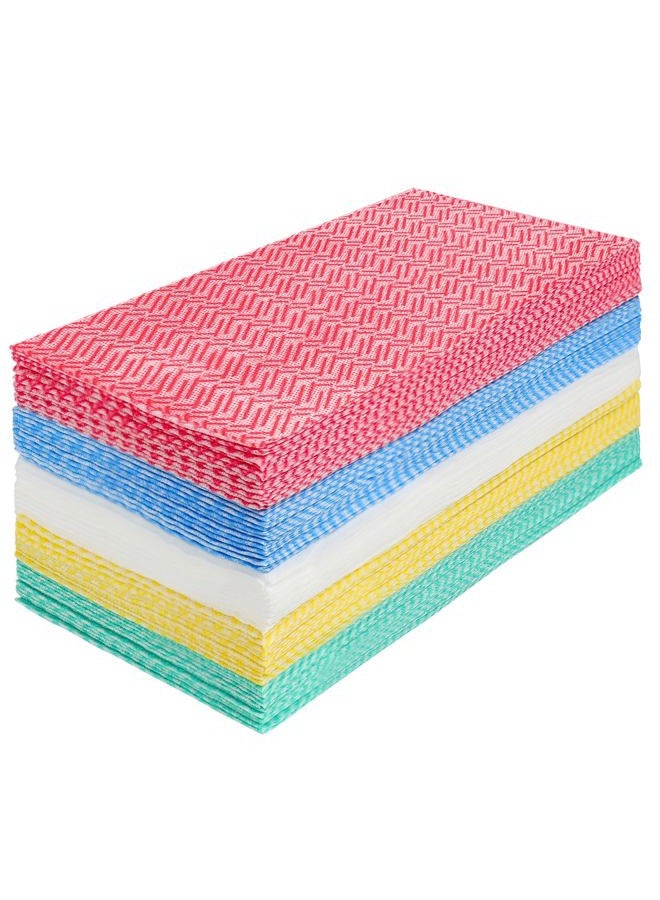 Jebblas Reusable Paper Towels - Multipurpose Cloths, Absorbent Kitchen Towels - Disposable Rags, Cleaning Wipes (Multicolour, 60 Pcs) - Image 1