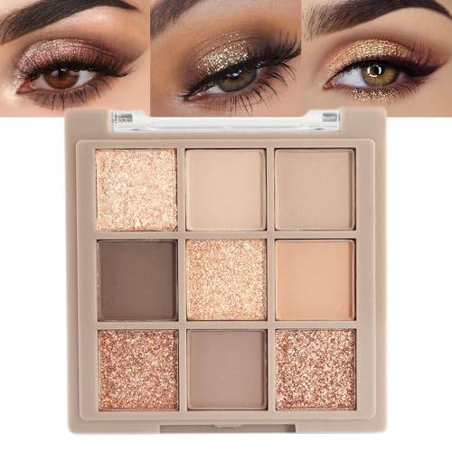 CAKAILA Eye Shadow Palette Makeup9 Colors Gold Matte Shimmer Vegan EyeshadowLong Lasting Waterproof NaturingLooking make up pallets for womeneyeshadow palette for brown blue eyes - Image 1