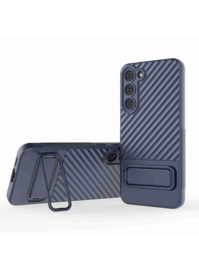 اس-توب جراب لهاتف Samsung Galaxy S23+ 5G جراب هاتف TPU مموج الملمس مع غشاء عدسة - Image 1