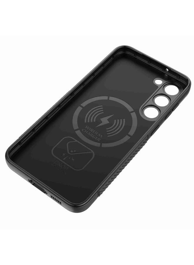 اس-توب جراب لهاتف Samsung Galaxy S23+ 5G جراب هاتف TPU مموج الملمس مع غشاء عدسة - Image 5